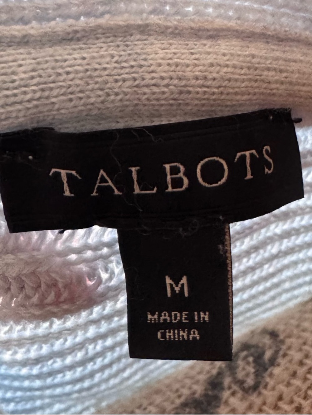Talbots Light Blue Ribbed V-Neck Sweater - Picture 2 of 3